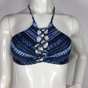 L Space Lace Up Printed Bikini Top